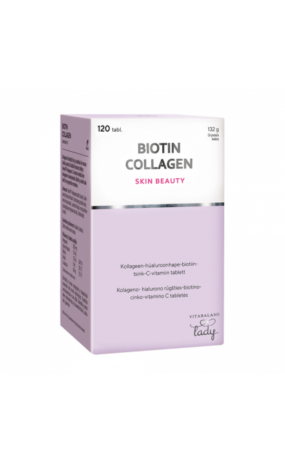 Vitabalans BIOTIN COLLAGEN, 120 dengtų tablečių