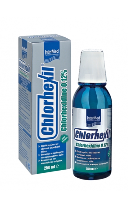 InterMed Chlorhexil 0.12% Burnos skalavimo skystis, 250ml